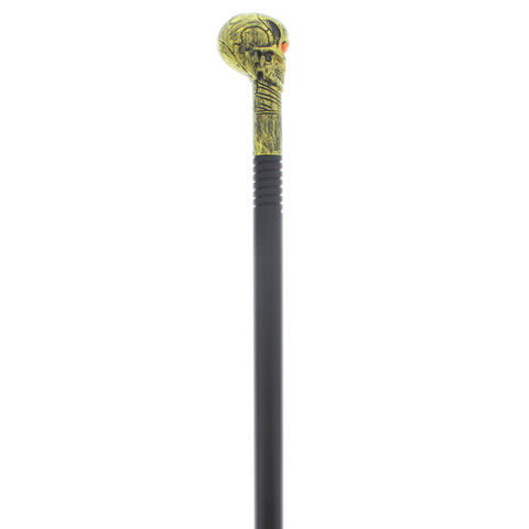 102cm Antique Gold Crazy Skull Staff/ Cane