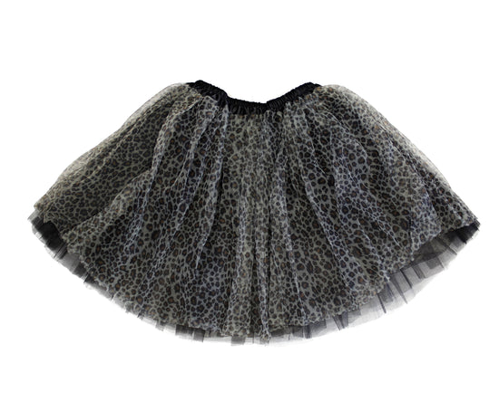 3-Layer Leopard Print Tutu Skirt