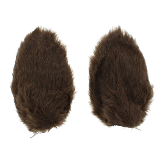 Pair of Brown Wolf Ears on Clips