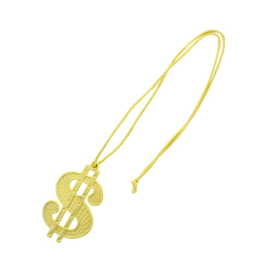 Gold Dollar Sign Pimp Necklace