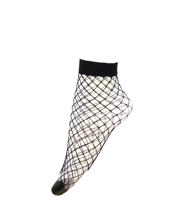 Boxed Black Fishnet Socks