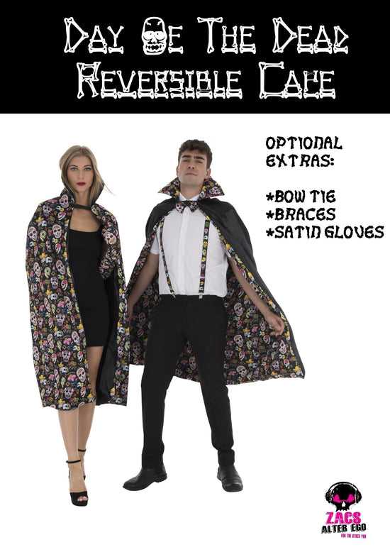 Day of the Dead Sugar Skull Cape Excluding Collar