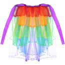 Ladies 6 Layer Rainbow Half Tutu Skirt