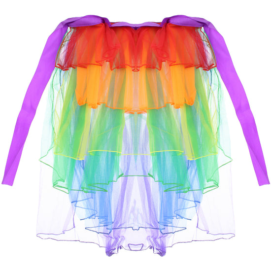 Ladies 6 Layer Rainbow Half Tutu Skirt