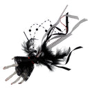 Large Silver Glitter Skeleton Hand Fascinator on Clip
