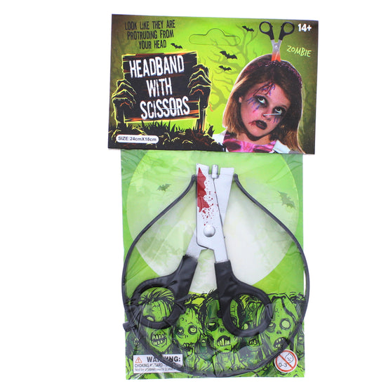 Halloween Bloody Scissors Headband