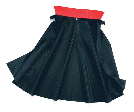 Children's Black Vampire Cape with Red Neckline