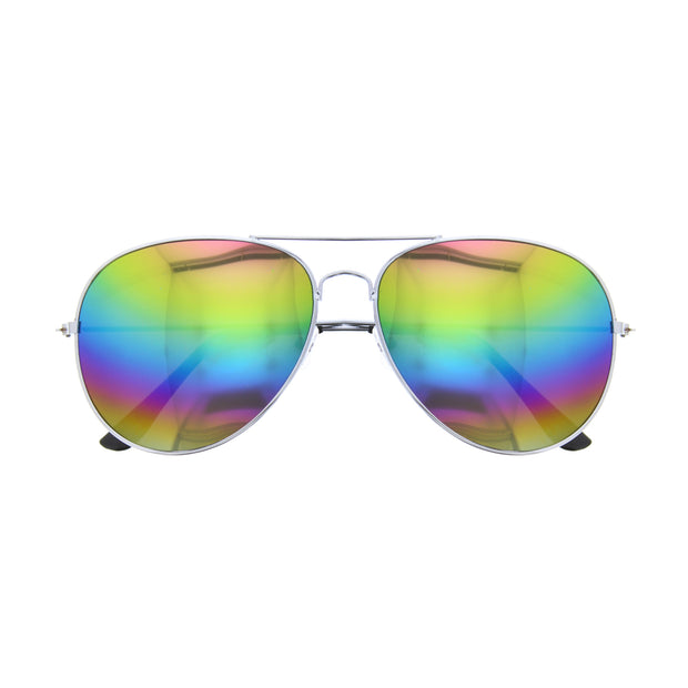 Rainbow Lens Aviator Police Sunglasses
