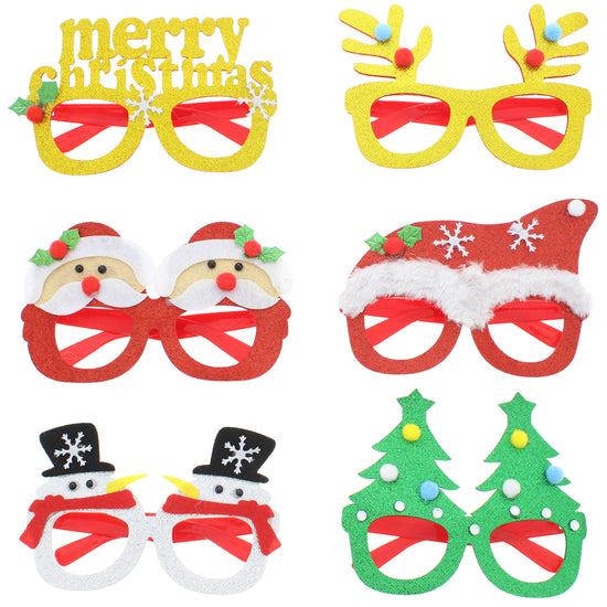 Assorted Christmas Sparkling Glitter Glasses