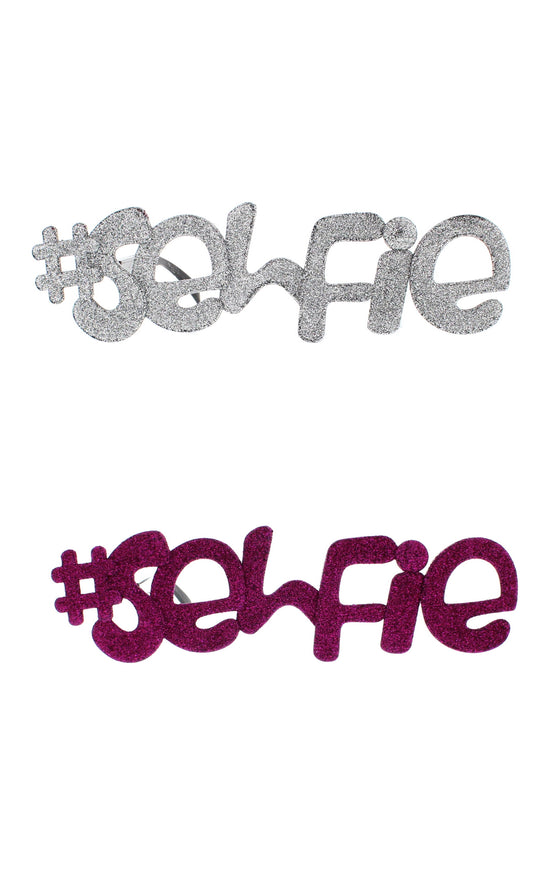 Selfie Assorted Glitter Party Glasses