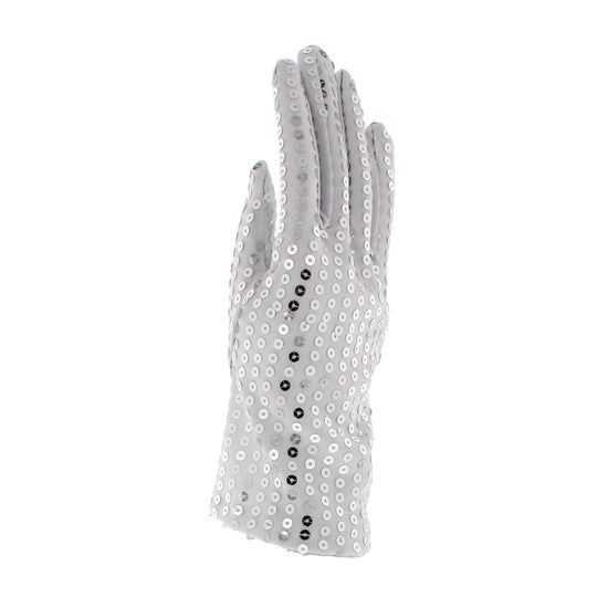 Pair of White Sequin Gloves