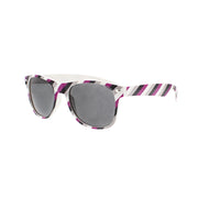 Asexual Coloured Striped Sunglasses