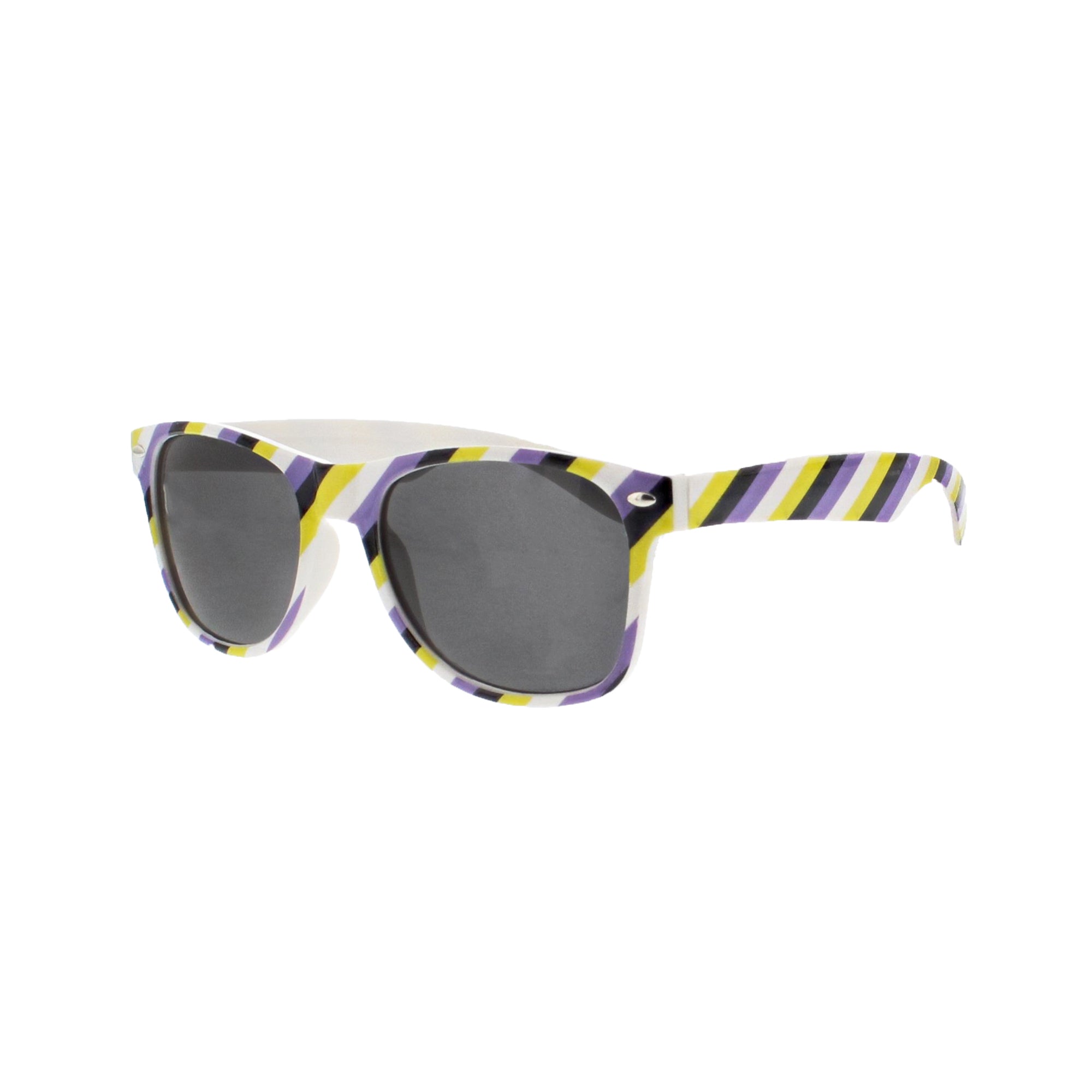 Non-Binary Coloured Striped Sunglasses