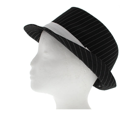 Pinstripe Trilby Gangster Hat