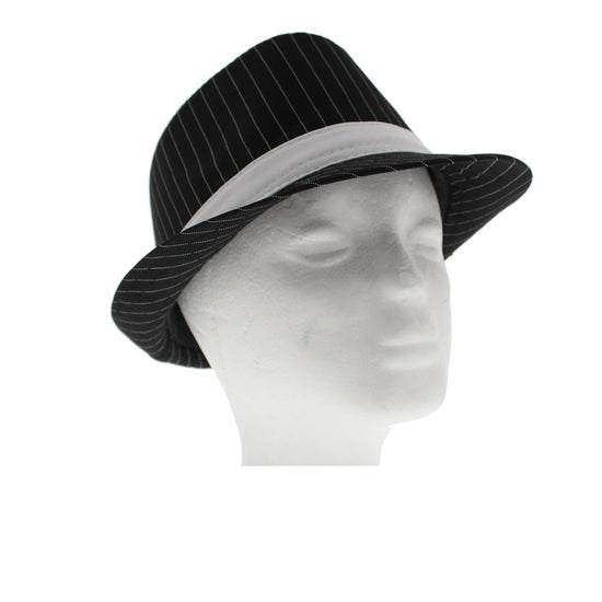 Pinstripe Trilby Gangster Hat