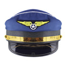 Navy Blue Pilot Hat with Back Button