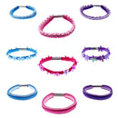 Card of 12 Assorted Pastel Sequin Elastics