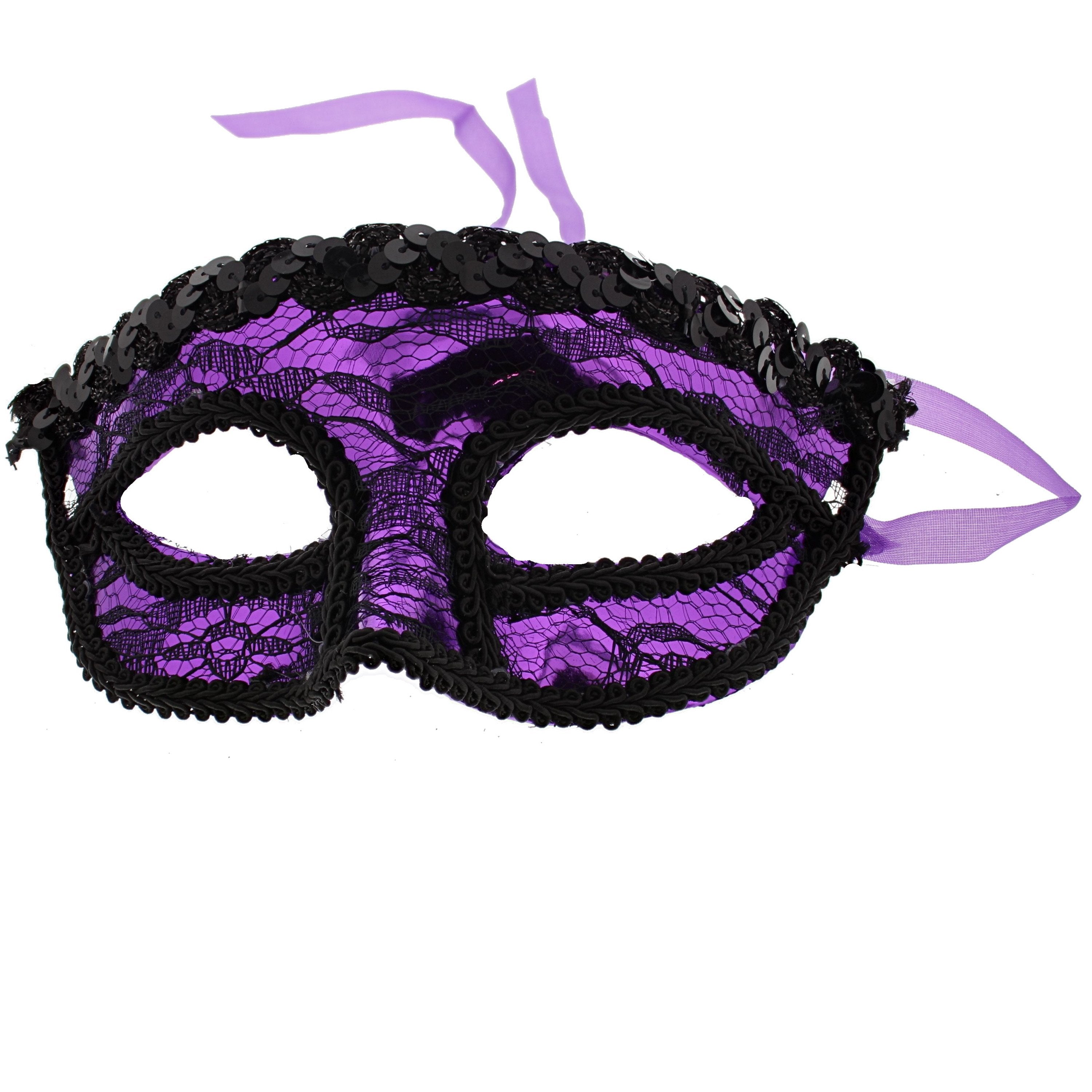Assorted Sequin Outline Lace Masquerade Mask