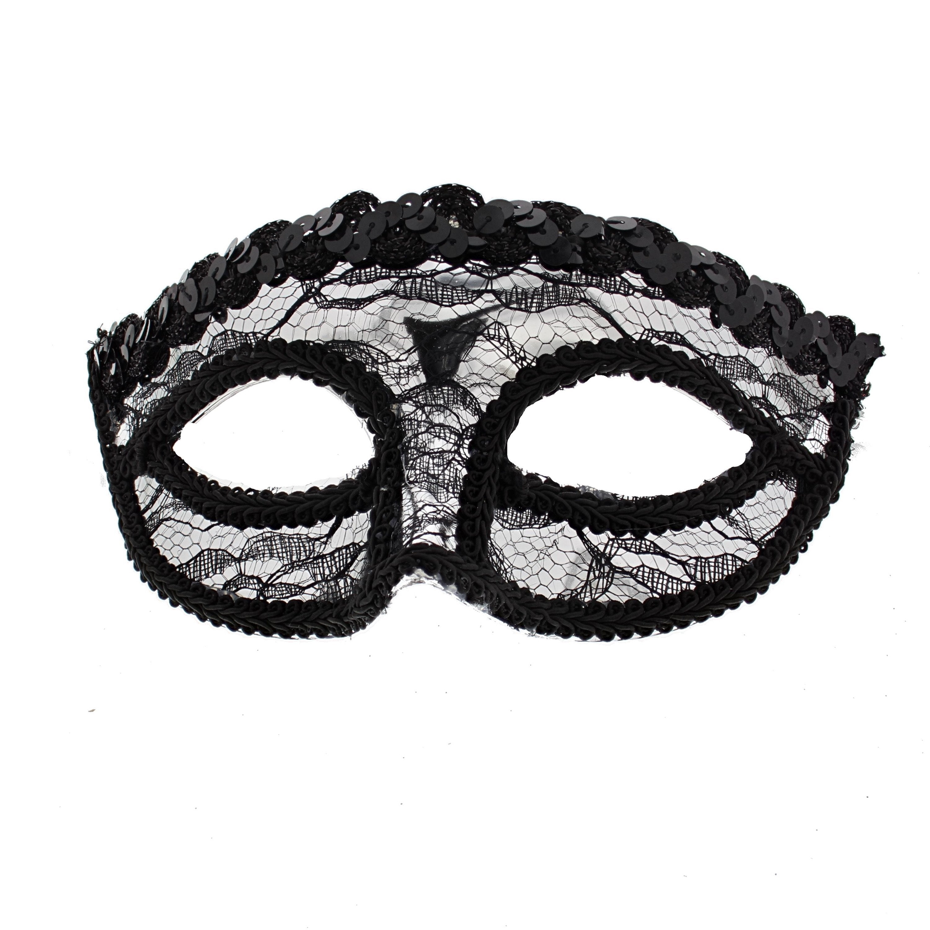 Assorted Sequin Outline Lace Masquerade Mask