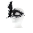 Flower & Feather Lace Masquerade Mask