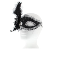 Flower & Feather Lace Masquerade Mask