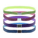 Card of 4 Multi Colour Checkered Design Head Elastics
