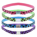 Card of 4 Multi Colour Leopard Print Head Elastics
