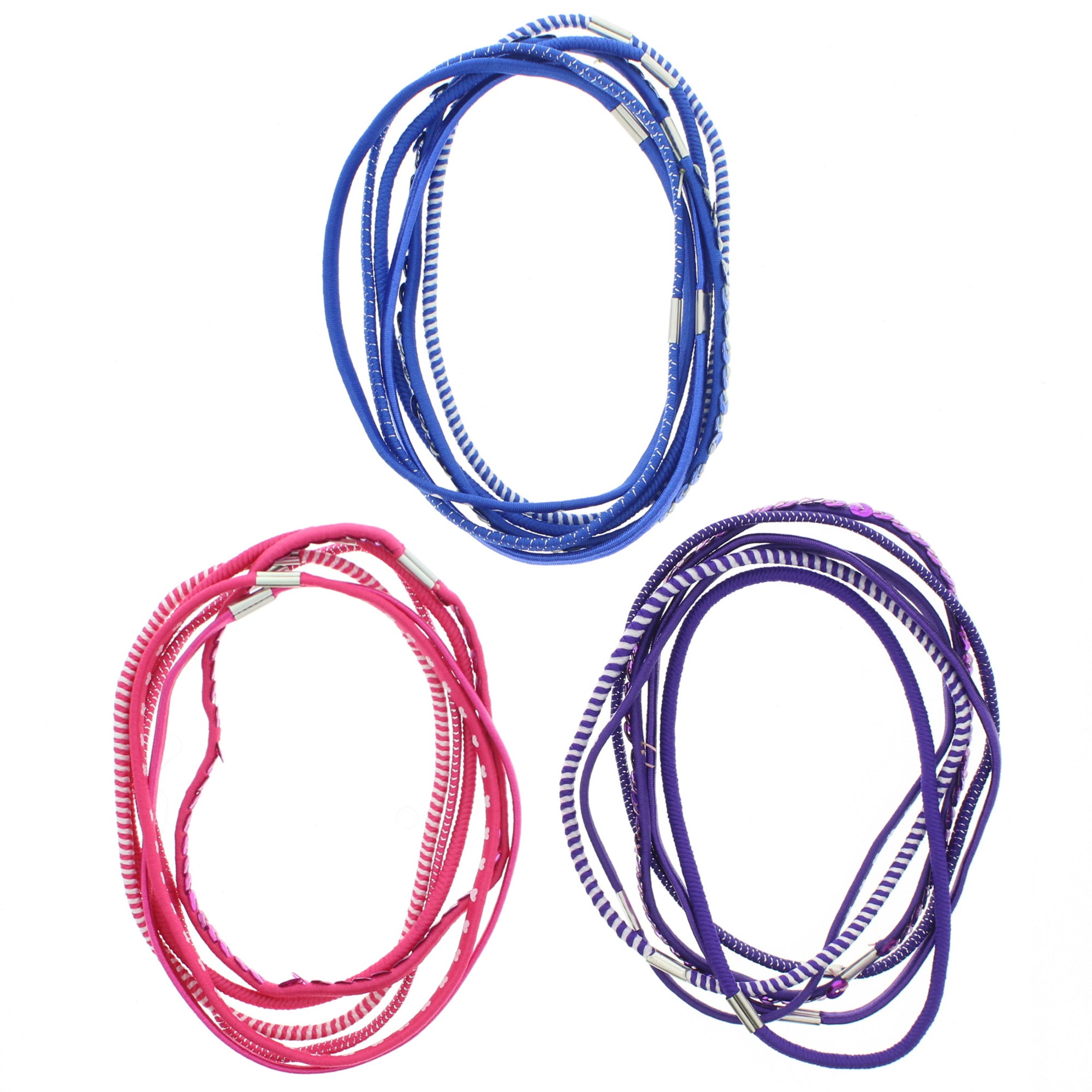 Card of 6 Assorted Multi Design Head Elastics