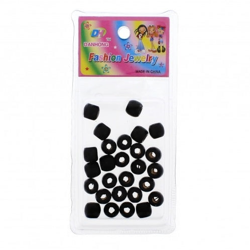 20pcs Small Black Wooden Hair Beads for Braiding