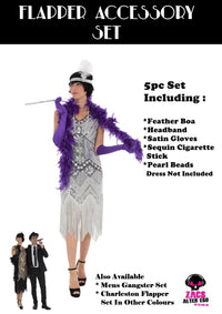 Fancy Dress 5 Piece Charleston Flapper Set