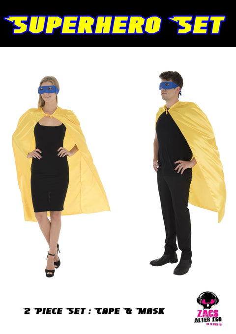 2 Piece Super Hero Set - Cape & Eye Mask