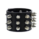 3 Row Spike PU Bracelet