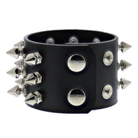 3 Row Spike PU Bracelet