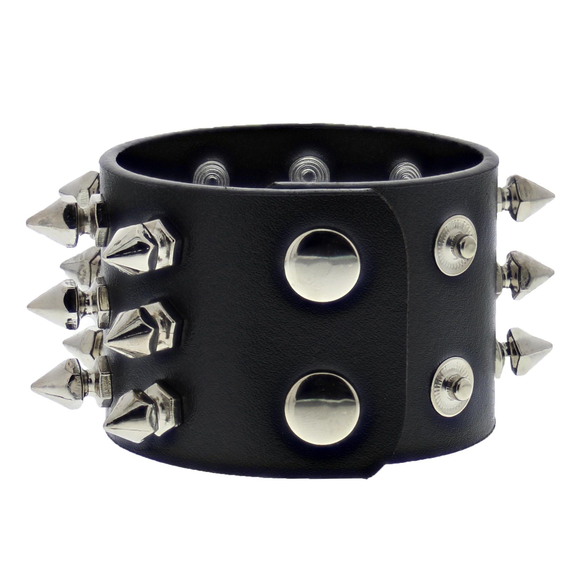 3 Row Spike PU Bracelet