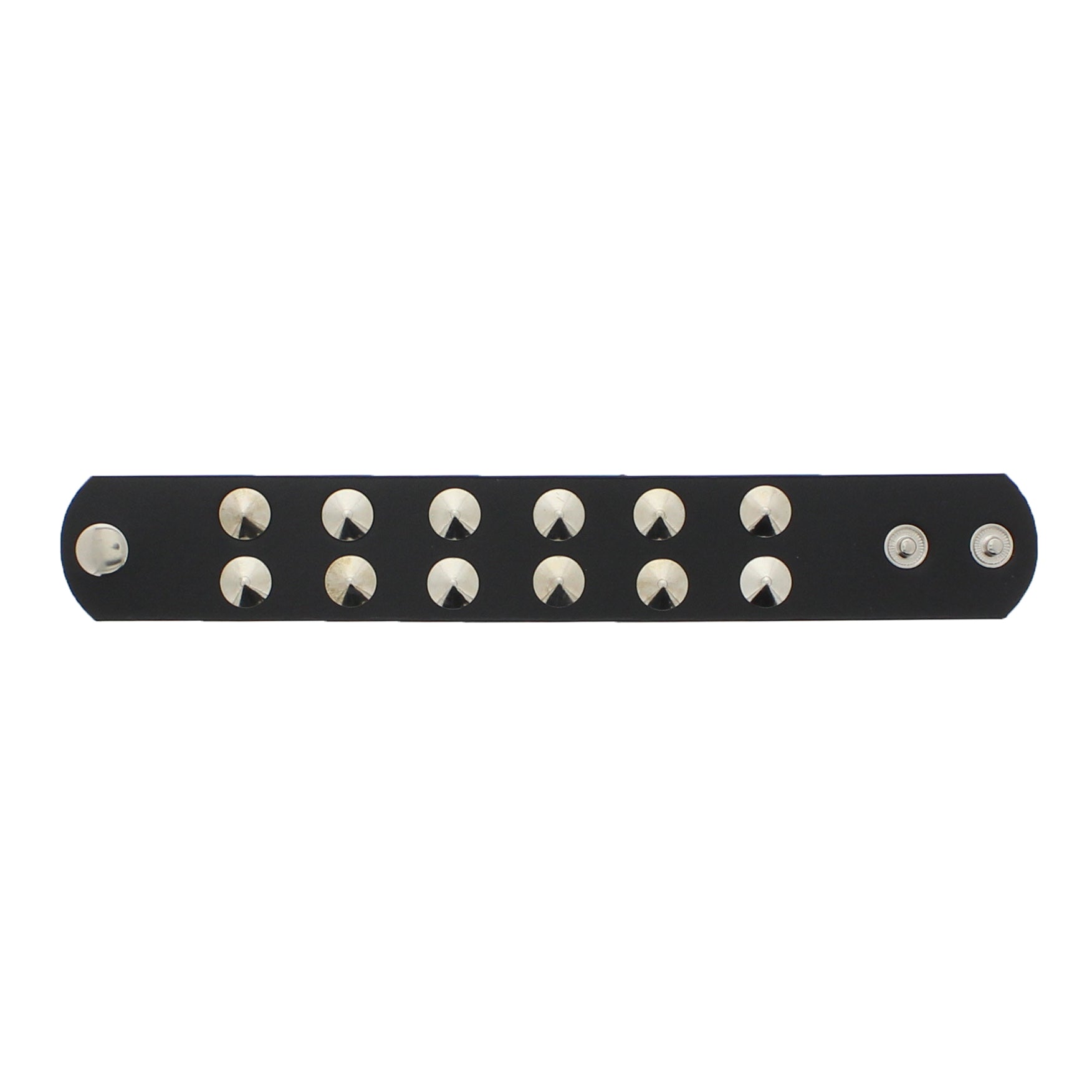 2 Row Conical Studded PU Bracelet