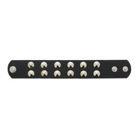 2 Row Conical Studded PU Bracelet
