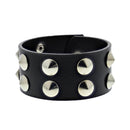 2 Row Conical Studded PU Bracelet