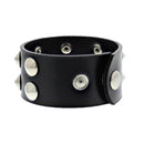 2 Row Conical Studded PU Bracelet
