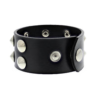 2 Row Conical Studded PU Bracelet