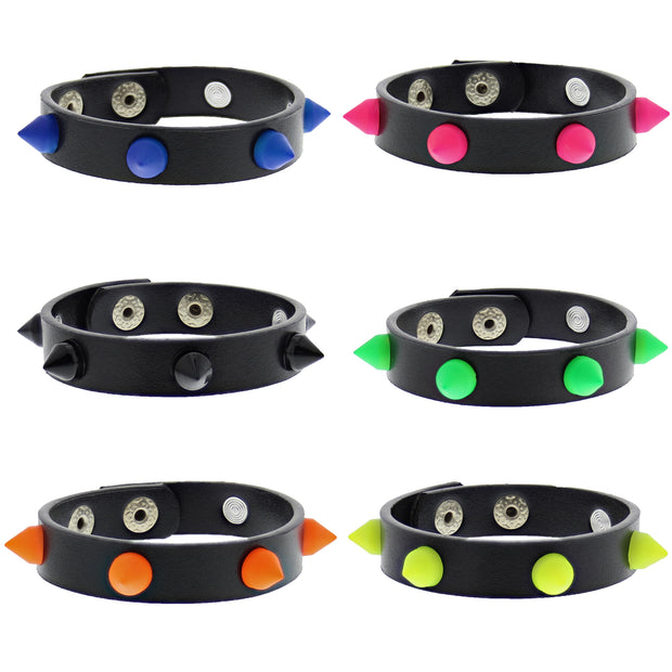 Assorted Colour Conical Studded Bracelets