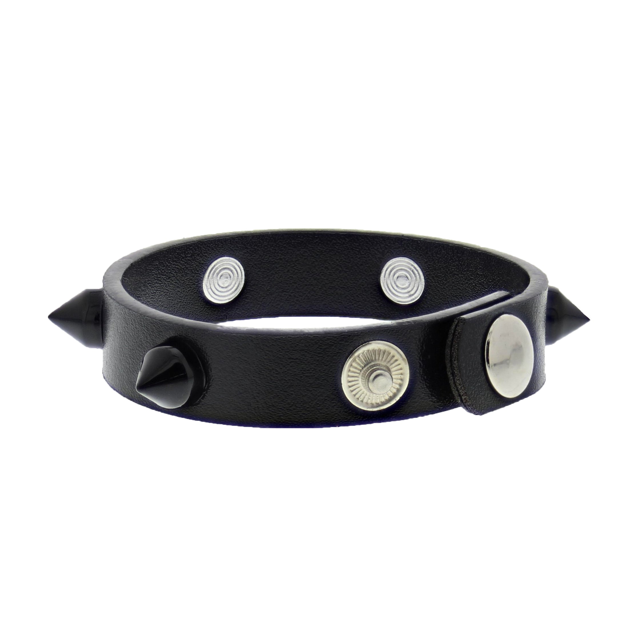 Assorted Colour Conical Studded PU Bracelets