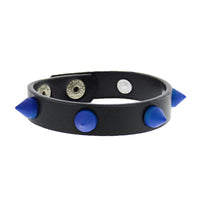 Assorted Colour Conical Studded PU Bracelets
