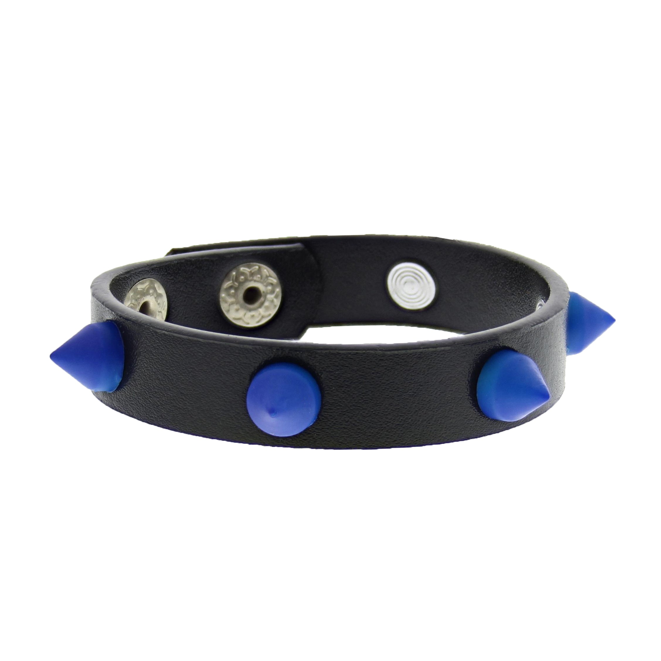 Assorted Colour Conical Studded PU Bracelets
