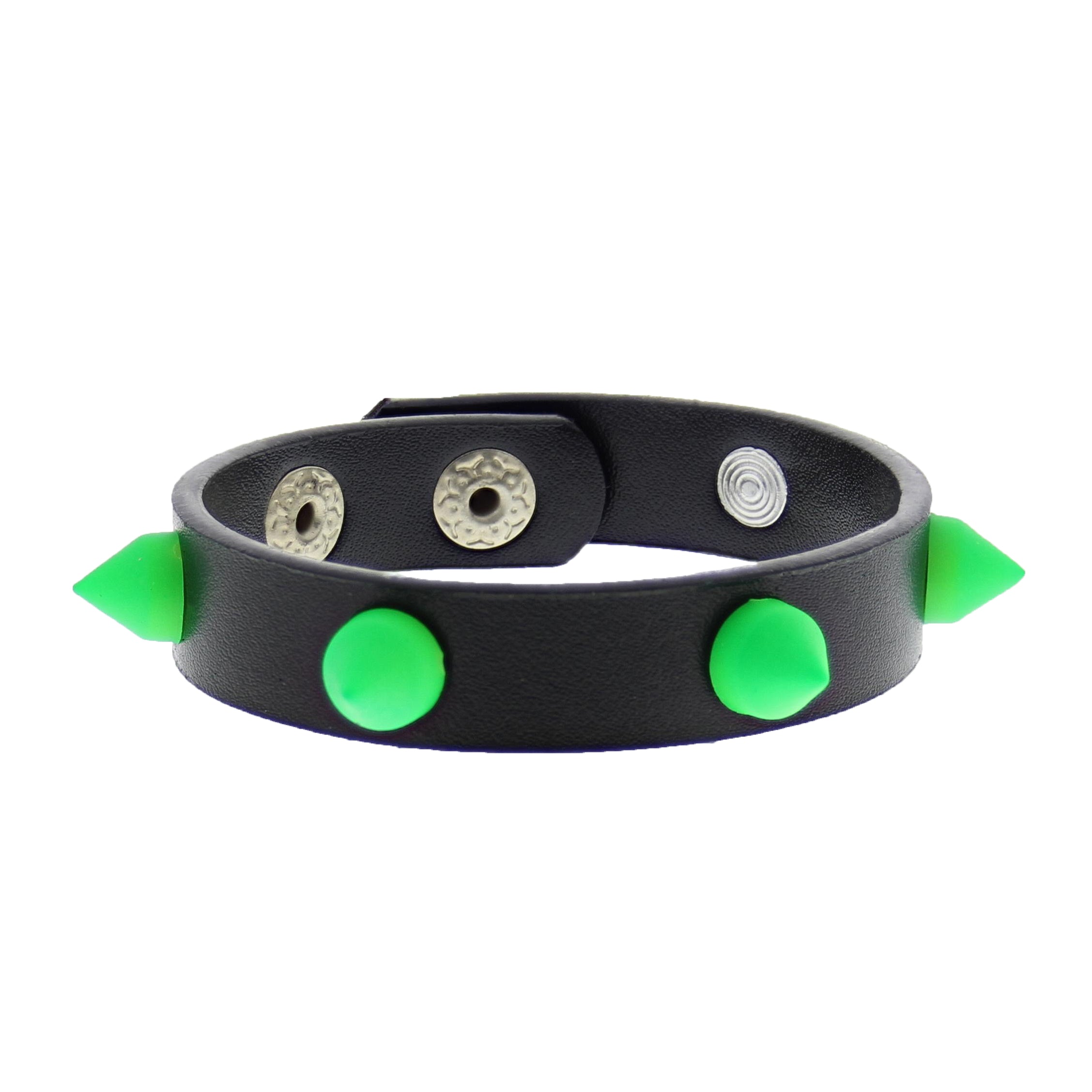 Assorted Colour Conical Studded PU Bracelets