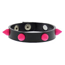Assorted Colour Conical Studded PU Bracelets