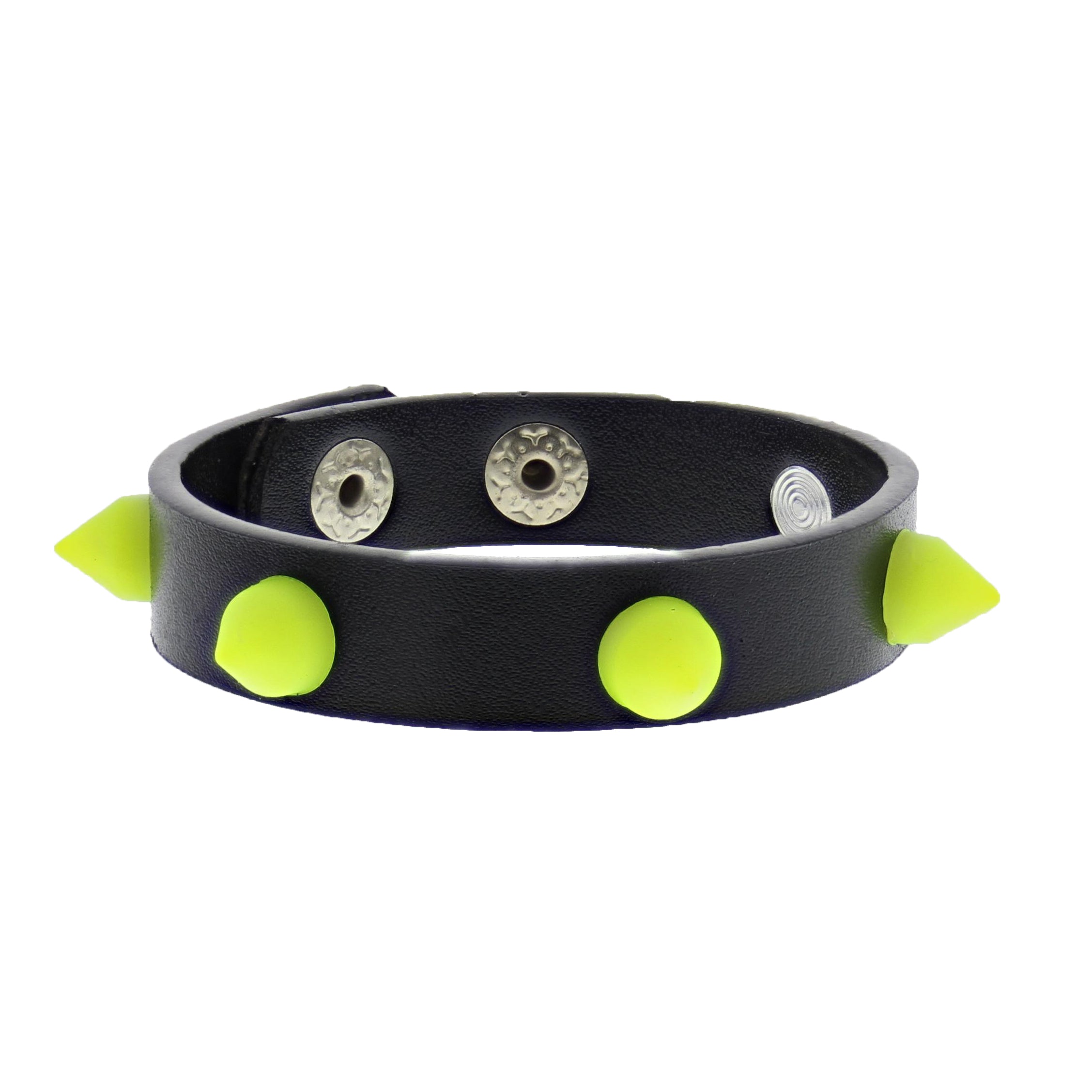 Assorted Colour Conical Studded PU Bracelets