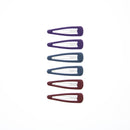 6 on a Card 5cm Winter Epoxy Hair Snapclips