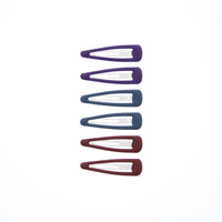 6 on a Card 5cm Winter Epoxy Hair Snapclips