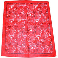 Heart Themed Red Bandana