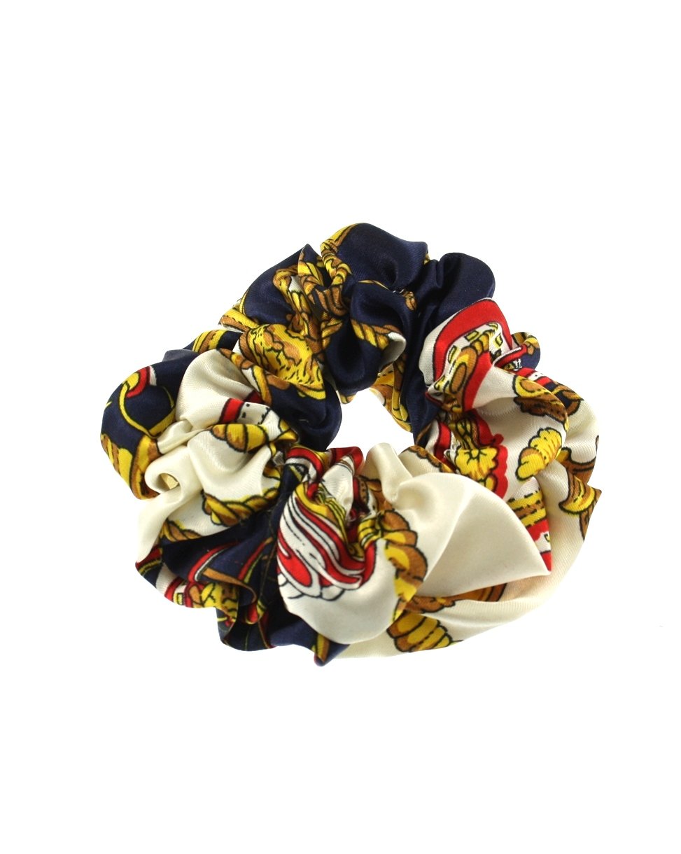 Rope & Chain Print Hair Scrunchie